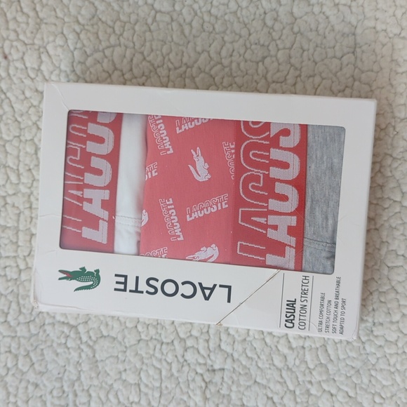 New Lacoste 3 pack boxer briefs multiple design pack - Picture 1 of 5